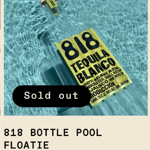 818 Tequila Bottle Pool Float - Picture 2 of 4